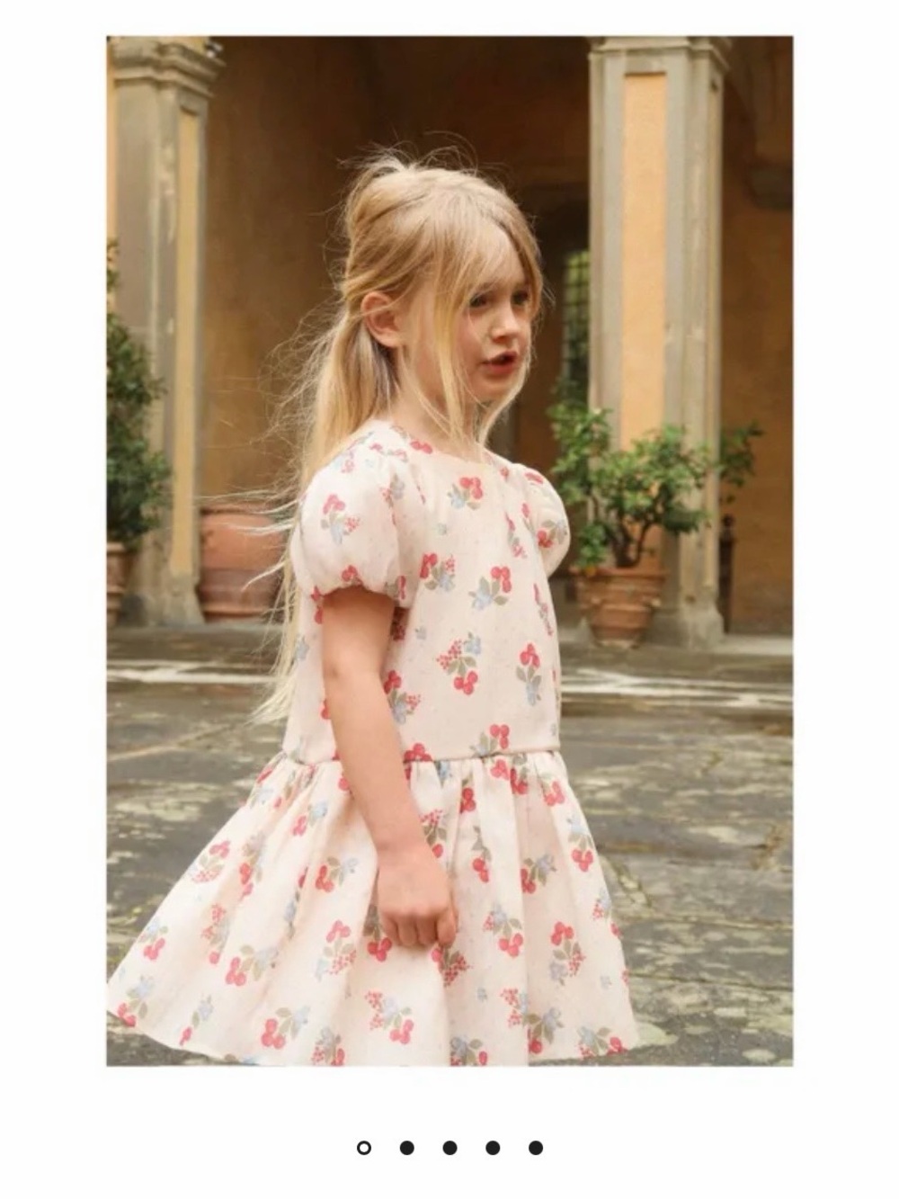 Robe Zia Cerises Rose - Konges Sløjd - 4 ans